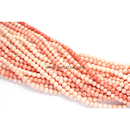 Natural pink coral beads shape size mm 8