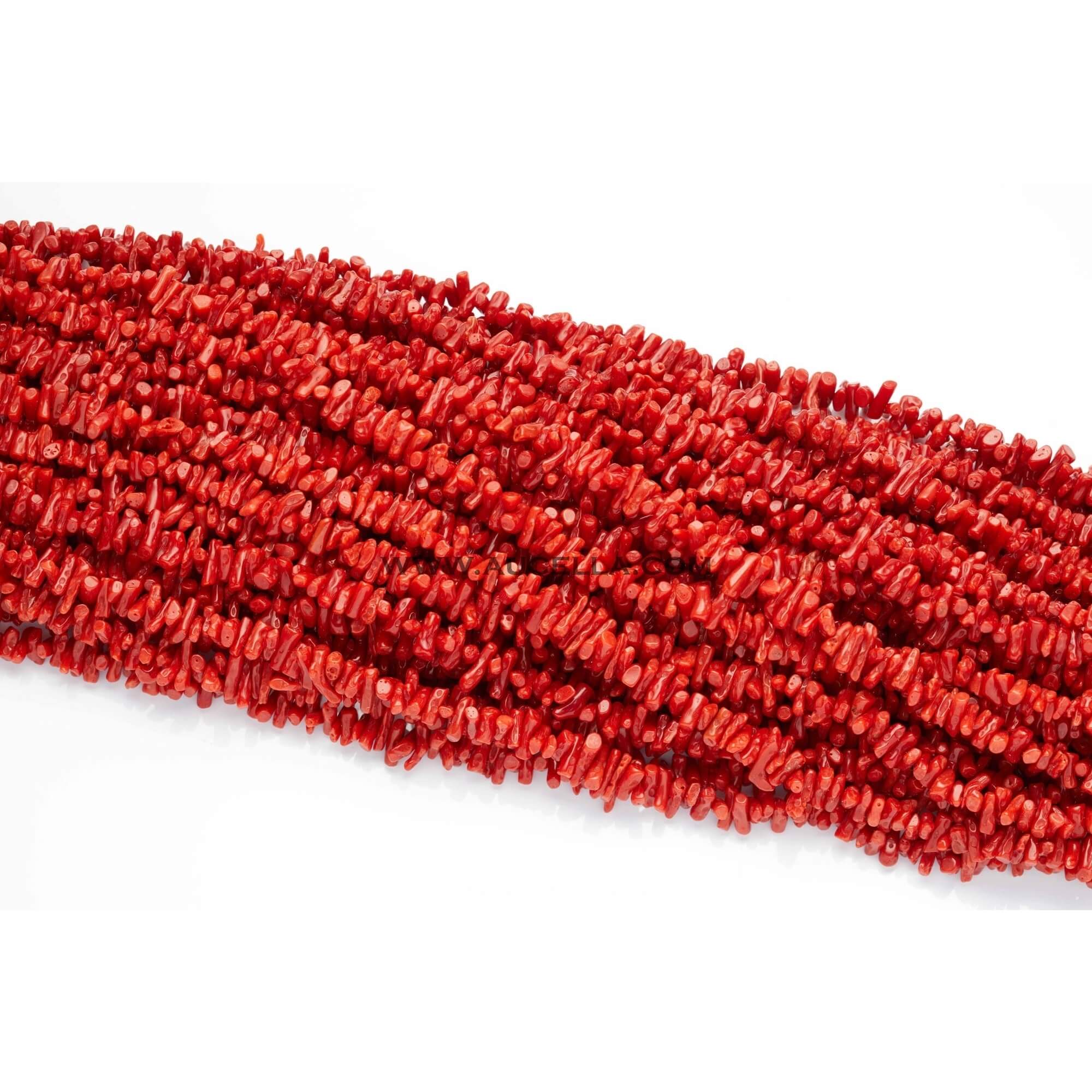 Natural red coral necklaces small branch