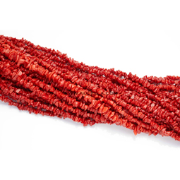 Natural redÂ coral chip shapeÂ necklaces